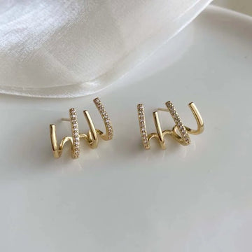 Crystal Rhinestone Claw Stud Earrings - LaVie Jewelery