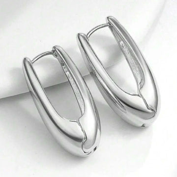 Gold Plating Twisted Heart Shape Hoop Earrings - LaVie Jewelery