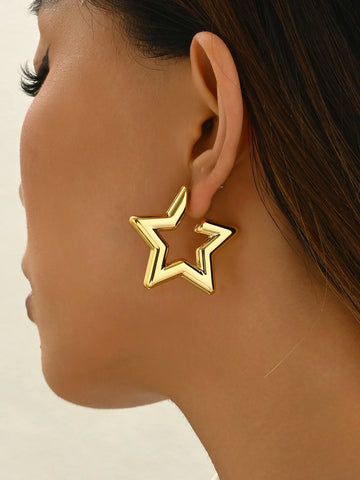 Stylish Metallic Gold Silver Color Earrings - LaVie Jewelery