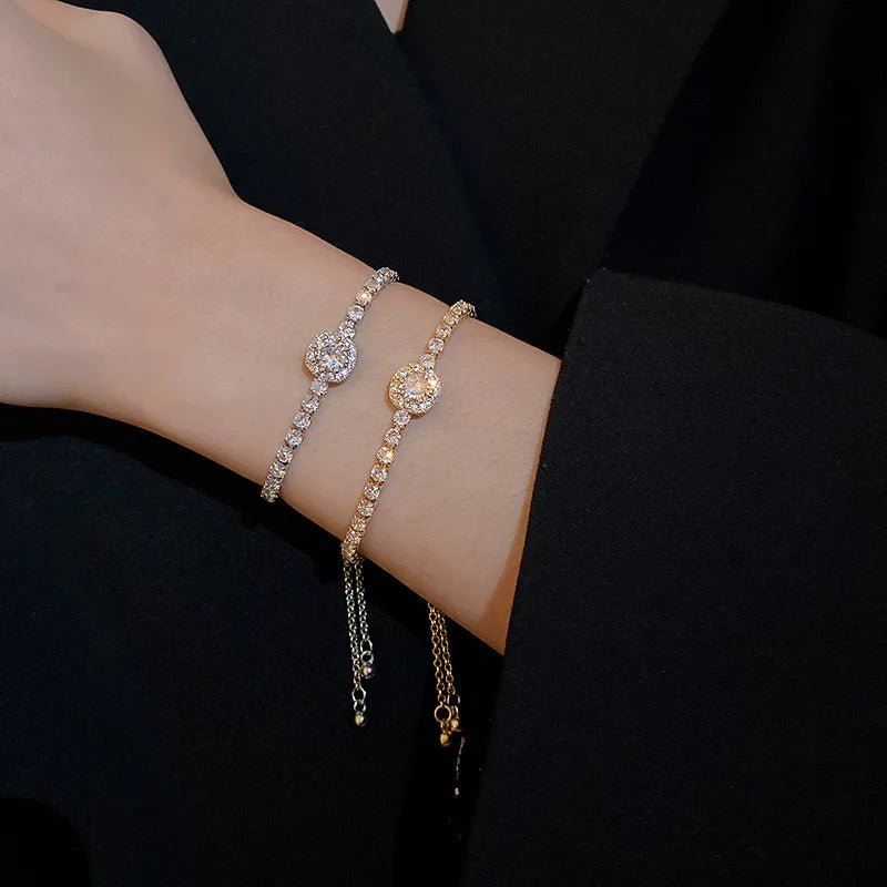 Korea Square Zircon Adjustable Bracelet - LaVie Jewelery