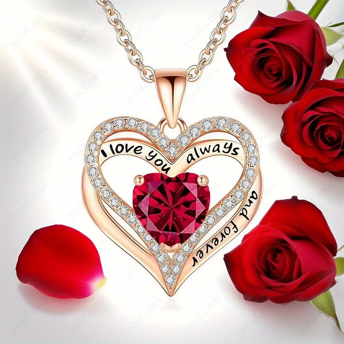 "The Passionate Heart" Red Pendant & Bear Gift Set - LaVie Jewelery