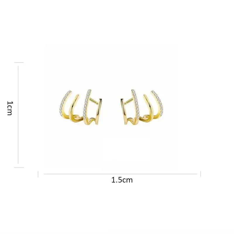 Exquisite Rhinestone Decor Ear Cuff Earrings - LaVie Jewelery
