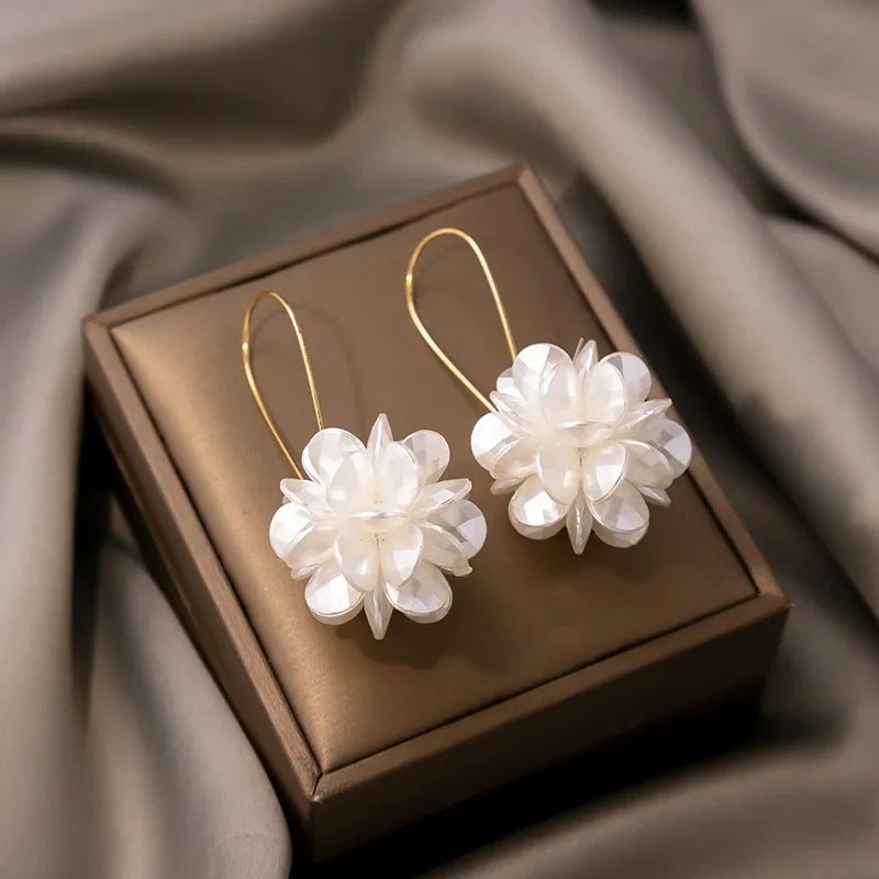 Fashion Trend DIY Pearl Petal Ball Earrings - LaVie Jewelery