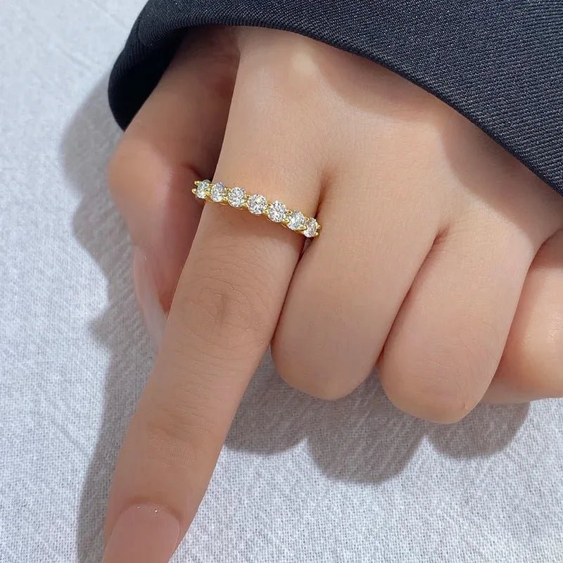 Luxary 925 Sterling Silver Real Moissanite Ring - LaVie Jewelery