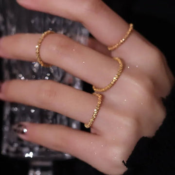 LATS Light Luxury Popular Silver Colour Sparkling Rings - LaVie Jewelery