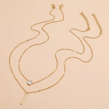 Multi - layer Star Heart Shape Water Drop Pendant Chain Necklace - LaVie Jewelery