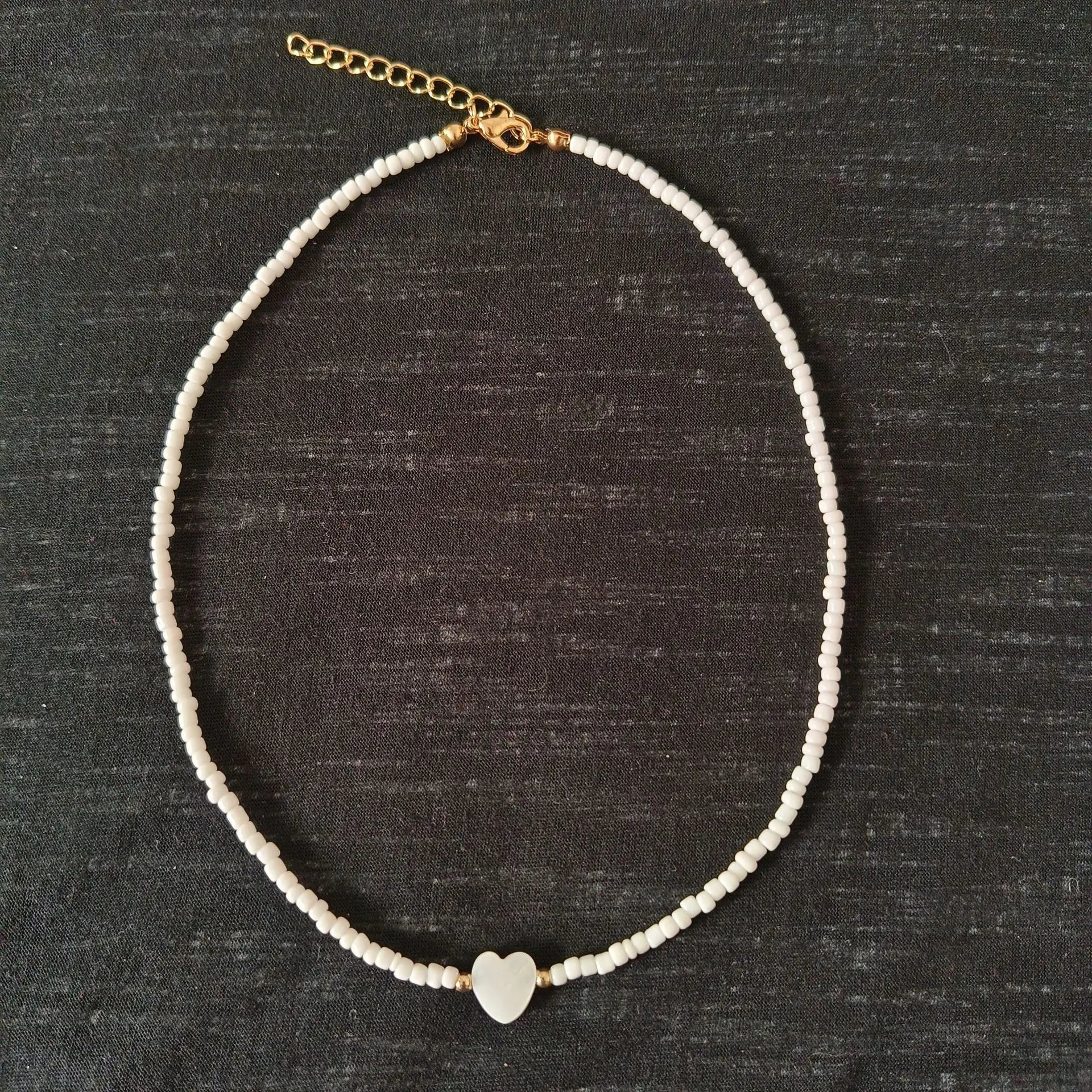 Versatile Handmade Moon Natural Shell Pendant Bead Necklace - LaVie Jewelery