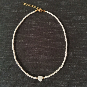 Versatile Handmade Moon Natural Shell Pendant Bead Necklace - LaVie Jewelery