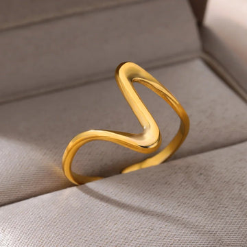 18K Gold Plating Stainless Steel Rings - LaVie Jewelery