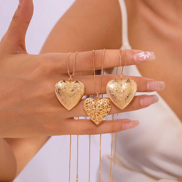 "The Secret Message" Heart Locket Necklace - LaVie Jewelery