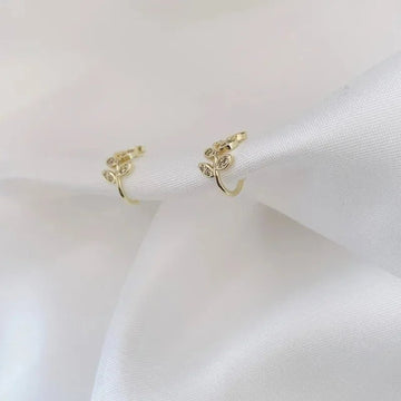 Cute Metal Leaf Earcuff Clips On Earrings - LaVie Jewelery