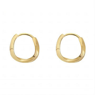 18K Gold Plated Silver Color Circle Hoop Earrings - LaVie Jewelery