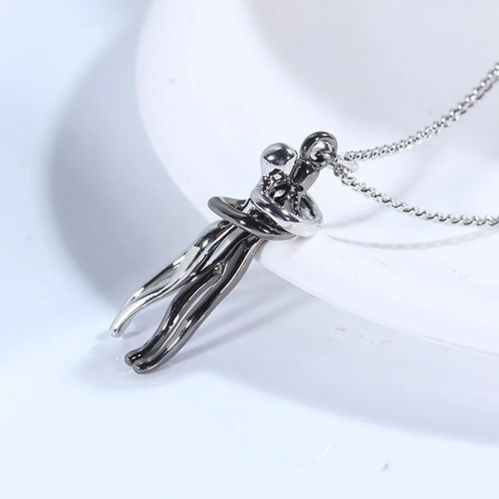 "The Eternal Embrace" Hugging Couple Necklace - The LaVie Jewelry