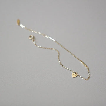 14K Gold‑Plated 925 Sterling Silver Heart Bracelet - LaVie Jewelery