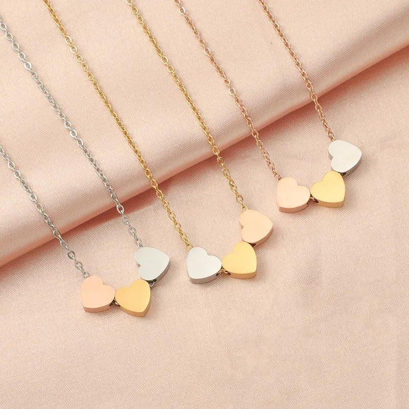 Stainless Steel Gold Silver Heart Pendant Necklaces - LaVie Jewelery