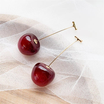 Cherry Fruit Acrylic Earrings - LaVie Jewelery