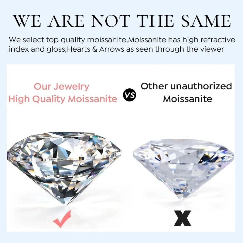 Luxary 925 Sterling Silver Real Moissanite Ring - LaVie Jewelery
