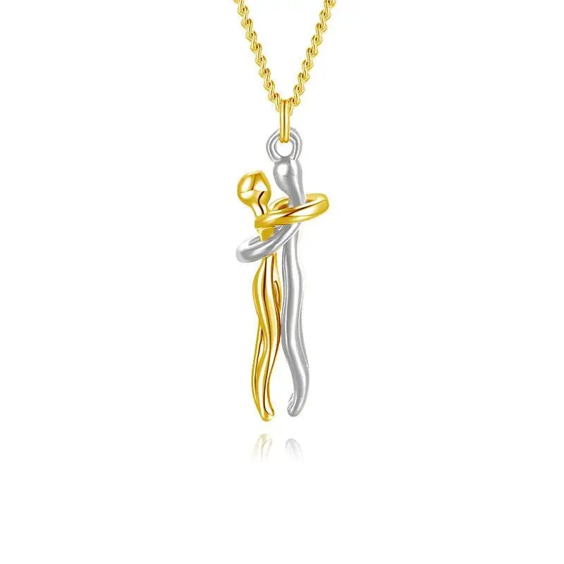 "The Eternal Embrace" Hugging Couple Necklace - The LaVie Jewelry