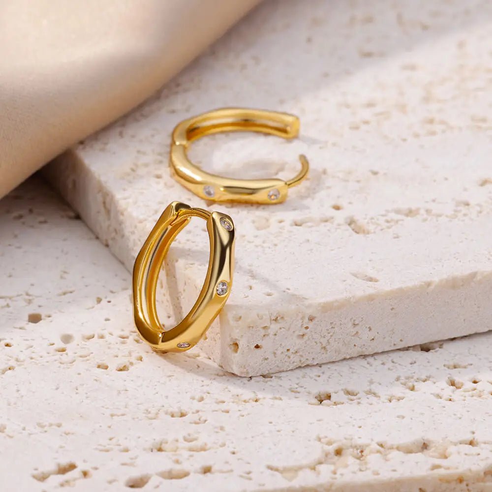 Stainless Steel Vintage Elegant Round Hoop Earrings - LaVie Jewelery