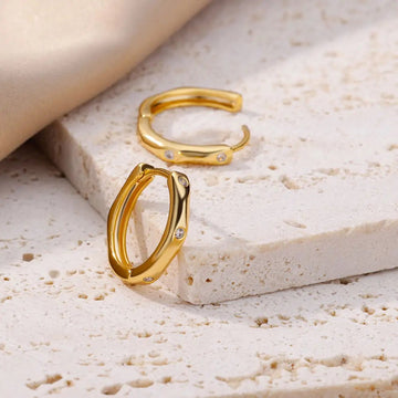 Stainless Steel Vintage Elegant Round Hoop Earrings - LaVie Jewelery