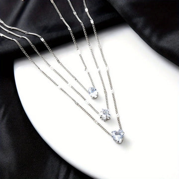 Multi - layer Star Heart Shape Water Drop Pendant Chain Necklace - LaVie Jewelery
