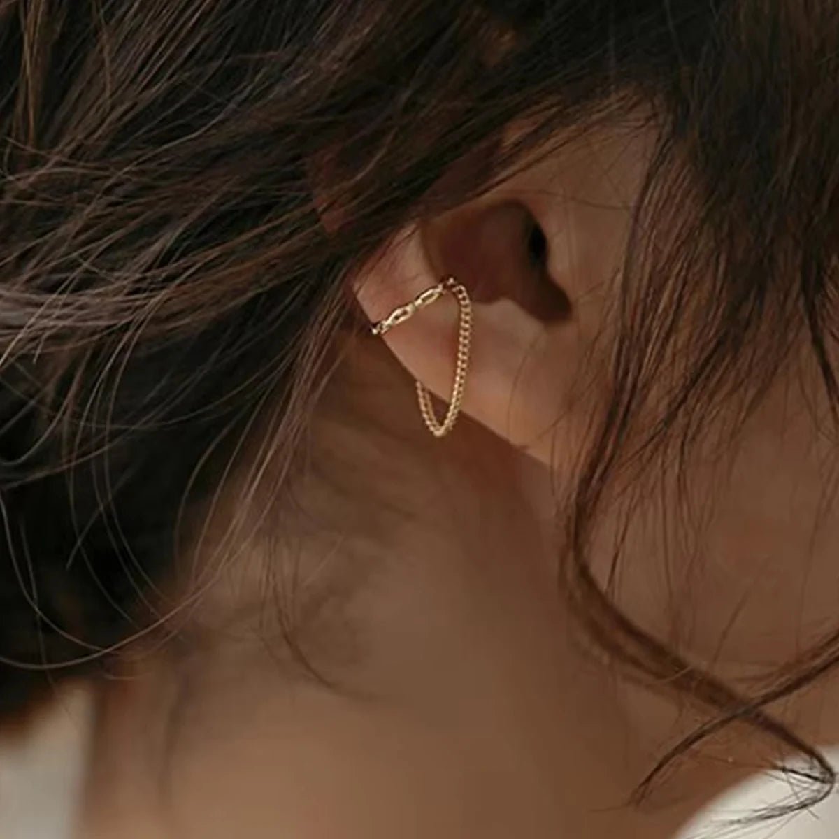 Gold Color Fashion Minilist No Piercing Ear Cuff Clips Earrings - LaVie Jewelery