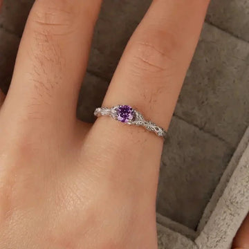 Europian Style Amethyst Zirconia Rings - LaVie Jewelery