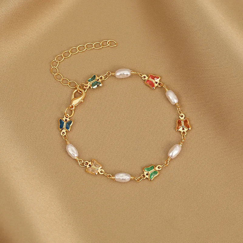 Korean Exquisite Crystal Zircon Colorful Heart Bracelet - LaVie Jewelery