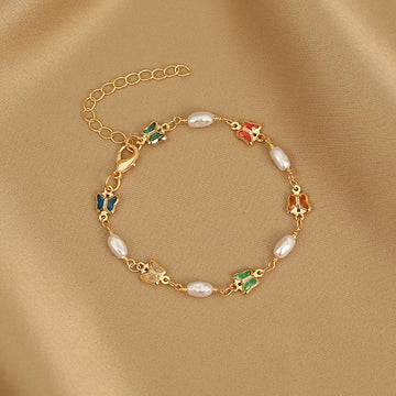 Korean Exquisite Crystal Zircon Colorful Heart Bracelet - LaVie Jewelery