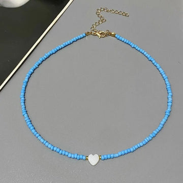 Colorful Love Heart Design Seed Beads Choker Nekklace - LaVie Jewelery