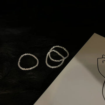 LATS Light Luxury Popular Silver Colour Sparkling Rings - LaVie Jewelery