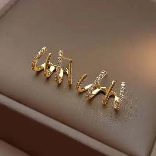 Cute Metal Leaf Earcuff Clips On Earrings - LaVie Jewelery