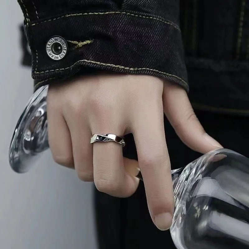 Wave Ring Silver Color Alloy Open Rings - LaVie Jewelery