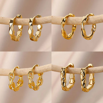 Stainless Steel Vintage Elegant Round Hoop Earrings - LaVie Jewelery