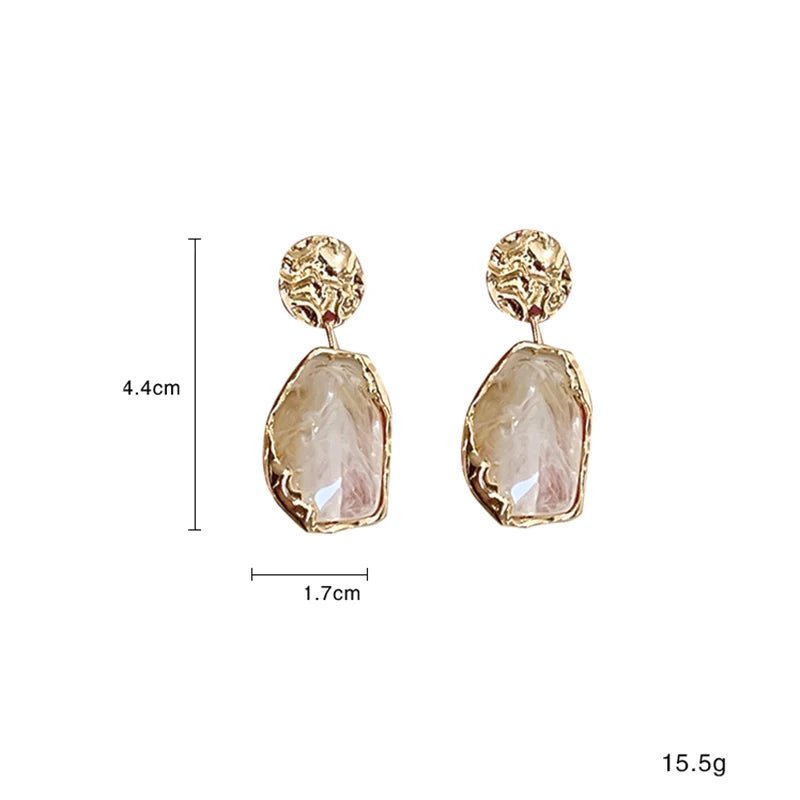 Korea Style Irregular Resin Stud Earrings - LaVie Jewelery
