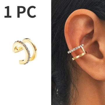 Cute Metal Leaf Earcuff Clips On Earrings - LaVie Jewelery
