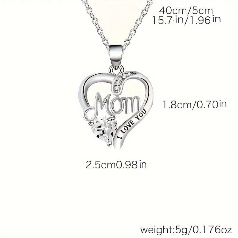 Elegant Hollow Heart Rhinestone Pendant Necklace - LaVie Jewelery