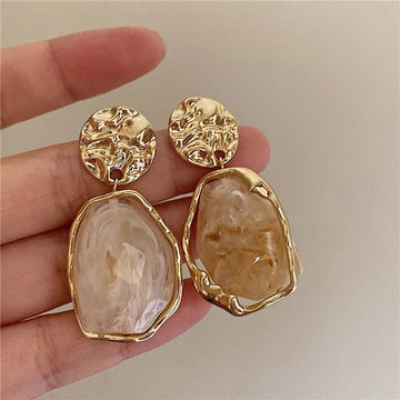 Korea Style Irregular Resin Stud Earrings - LaVie Jewelery